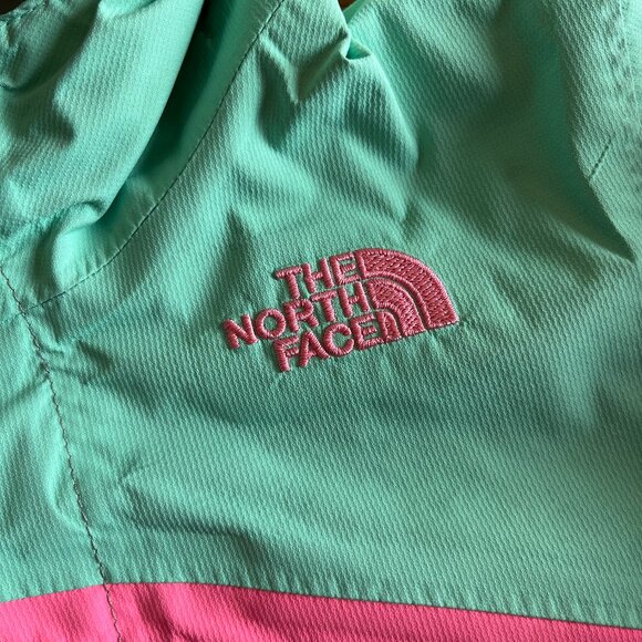 The North Face mint and pink shell jacket 2T - Picture 2 of 16
